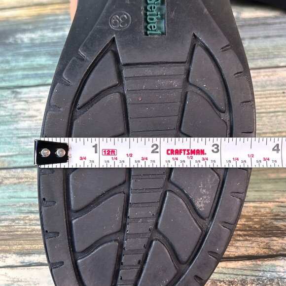 Josef Seibel Slide Sandal Womens Size 8.5-9 Tan Leather Block Heel Lightweight - Picture 12 of 15